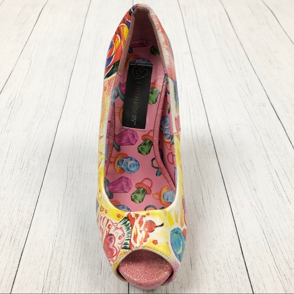 CLEARANCE Latisha Wood Just Fab Sweets For My Sweet Candy High Heels Size 7 - Picture 7 of 16